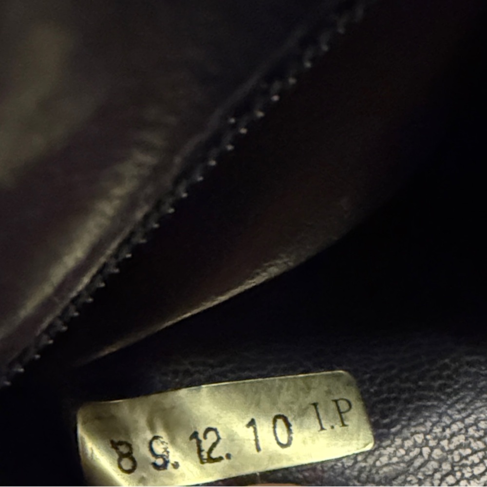 Chanel Mini Quilted Leather Pearl Chain Belt Bag dark blue Gold Hardware - Picture 15 of 17
